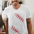 Vintage Baseball 8 Jersey Number 8 Men's V-Neck T-Shirt Vintage Baseball 8 Jersey Number 8 Men's V-Neck T-Shirt