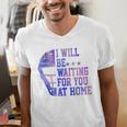 I Will Be Waiting For You At Home Baseball Softball Catcher Men's V-Neck T-Shirt
