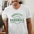 Wizard Of Oz Emerald City Baseball Costume Halloween Men's V-Neck T-Shirt