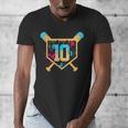 10 Years Old 10th Birthday Baseball Ice Cream Dripping Boys Men's V-Neck T-Shirt 10 Years Old 10th Birthday Baseball Ice Cream Dripping Boys Men's V-Neck T-Shirt