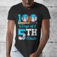 100 Days Of 5th Grade Baseball 100th Day Of School Boys Kids Men's V-Neck T-Shirt