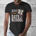 100 Days Of School Baseball 100th Day Of School Coquette Bow Men's V-Neck T-Shirt