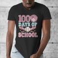 100 Days Of School Baseball 100th Day Of School Girls Men's V-Neck T-Shirt 100 Days Of School Baseball 100th Day Of School Girls Men's V-Neck T-Shirt