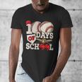 100 Days Of School Baseball 100th Day Of School Kids Teacher Men's V-Neck T-Shirt 100 Days Of School Baseball 100th Day Of School Kids Teacher Men's V-Neck T-Shirt