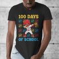 100 Days Of School Baseball Bat 100th Day Of School Boys Men's V-Neck T-Shirt