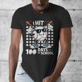 100 Days Of School Baseball Bat 100th Day Of School Men's V-Neck T-Shirt 100 Days Of School Baseball Bat 100th Day Of School Men's V-Neck T-Shirt