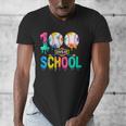 100 Days Of School Baseball Boys Kids Colorful 100th Day Men's V-Neck T-Shirt 100 Days Of School Baseball Boys Kids Colorful 100th Day Men's V-Neck T-Shirt