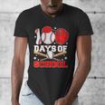 100 Days Of School Baseball Boys Kids Students Men's V-Neck T-Shirt 100 Days Of School Baseball Boys Kids Students Men's V-Neck T-Shirt