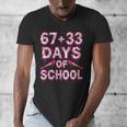 100 Days Of School Baseball Boys Six Seven Drip 100th Day Men's V-Neck T-Shirt 100 Days Of School Baseball Boys Six Seven Drip 100th Day Men's V-Neck T-Shirt