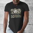 100 Days Of School Baseball Camo Celebration Men's V-Neck T-Shirt