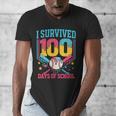 100 Days Of School Baseball Drip 100 Days Boy Girl Kids Men's V-Neck T-Shirt 100 Days Of School Baseball Drip 100 Days Boy Girl Kids Men's V-Neck T-Shirt