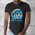 100 Days Of School Baseball Drip Ice Cream Kid Boy 100th Day Men's V-Neck T-Shirt 100 Days Of School Baseball Drip Ice Cream Kid Boy 100th Day Men's V-Neck T-Shirt