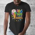 100 Days Of School Baseball Ice Cream Drip Boys Kids Player Men's V-Neck T-Shirt 100 Days Of School Baseball Ice Cream Drip Boys Kids Player Men's V-Neck T-Shirt