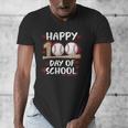 100 Days Of School Baseball Theme Kids Teens Boys 100th Day Men's V-Neck T-Shirt 100 Days Of School Baseball Theme Kids Teens Boys 100th Day Men's V-Neck T-Shirt