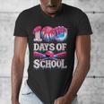 100 Days Of School Baseball Lover Donut Drip Boy Girl Men's V-Neck T-Shirt