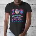 100 Days Of School Baseball Sports Drip Graphic Men's V-Neck T-Shirt