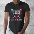 100 Days Of School Boy Kids Baseball Ice Cream Drip Teacher Men's V-Neck T-Shirt