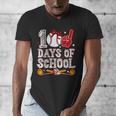 100 Days Of School Cute Bow Baseball Boy Girl Teacher Men's V-Neck T-Shirt