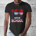 100 Days Of School Dripping Baseball 100th Day Teacher Boy Men's V-Neck T-Shirt 100 Days Of School Dripping Baseball 100th Day Teacher Boy Men's V-Neck T-Shirt