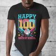 100 Days Of School Kids Baseball Drip 100th Day Of School Men's V-Neck T-Shirt 100 Days Of School Kids Baseball Drip 100th Day Of School Men's V-Neck T-Shirt