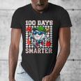 100 Days Smarter Baseball 100 Days Of School Boy Girl Kid Men's V-Neck T-Shirt 100 Days Smarter Baseball 100 Days Of School Boy Girl Kid Men's V-Neck T-Shirt