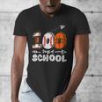 100th Day Of School Basketball Baseball Football Kids Boys Men's V-Neck T-Shirt 100th Day Of School Basketball Baseball Football Kids Boys Men's V-Neck T-Shirt