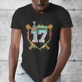 17th Birthday Baseball Drip Number 17 Year Old Birthday Boy Men's V-Neck T-Shirt 17th Birthday Baseball Drip Number 17 Year Old Birthday Boy Men's V-Neck T-Shirt