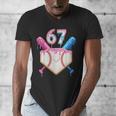 6 7 Baseball Dripping Six Seven Gen Alpha Slang Men's V-Neck T-Shirt 6 7 Baseball Dripping Six Seven Gen Alpha Slang Men's V-Neck T-Shirt