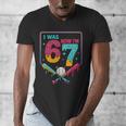 I Was 6 Now Im 7 Ice Cream Drip Baseball For Men Women Kids Men's V-Neck T-Shirt I Was 6 Now Im 7 Ice Cream Drip Baseball For Men Women Kids Men's V-Neck T-Shirt