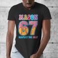 6 7 Mason Baseball Drip Number 67 Player Or 67th Birthday Men's V-Neck T-Shirt 6 7 Mason Baseball Drip Number 67 Player Or 67th Birthday Men's V-Neck T-Shirt
