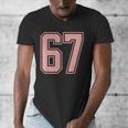 6 7 Number 67 Baseball Meme Tee For Women Men's V-Neck T-Shirt
