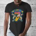 I Was 6 Now I’m 7 Banana Drip Birthday Baseball Men's V-Neck T-Shirt I Was 6 Now I’m 7 Banana Drip Birthday Baseball Men's V-Neck T-Shirt