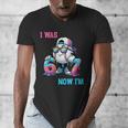I Was 6 Now I'm 7 Baseball Birthday Drip Ice Cream Boy Men's V-Neck T-Shirt