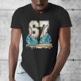 67 Baseball Drip Boys Youth Kids 6-7 Ice Cream Dripping 6 7 Men's V-Neck T-Shirt