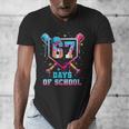 67 Days Of School 67th Day Baseball Meme Men Boys Kids Men's V-Neck T-Shirt