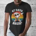 67 Days Of School Bruh Teacher Kids Dabbing Baseball Men's V-Neck T-Shirt 67 Days Of School Bruh Teacher Kids Dabbing Baseball Men's V-Neck T-Shirt