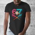 67 Ice Cream Drip Baseball Meme – Six Seven Gen Alpha Men's V-Neck T-Shirt