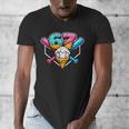 67 Ice Cream Drip Baseball Meme Six Seven Gen Alpha Slang Men's V-Neck T-Shirt