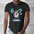 67 Meme Six Seven 6 7 Meme Dab Baseball Ice Cream Drip Men's V-Neck T-Shirt 67 Meme Six Seven 6 7 Meme Dab Baseball Ice Cream Drip Men's V-Neck T-Shirt