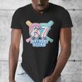 67th Birthday Squad Baseball Ice Cream Drip Birthday Squad Men's V-Neck T-Shirt 67th Birthday Squad Baseball Ice Cream Drip Birthday Squad Men's V-Neck T-Shirt