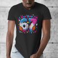 7th Birthday I Was 6 Now I'm 7 Baseball Ice Cream Drip Men's V-Neck T-Shirt 7th Birthday I Was 6 Now I'm 7 Baseball Ice Cream Drip Men's V-Neck T-Shirt