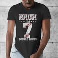 7th Birthday Baseball Bruh I'm 7 Double Digits 7 Years Old Men's V-Neck T-Shirt 7th Birthday Baseball Bruh I'm 7 Double Digits 7 Years Old Men's V-Neck T-Shirt
