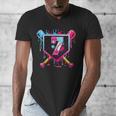7th Birthday Boys Baseball Ice Cream Drip Boys Baseball Men's V-Neck T-Shirt 7th Birthday Boys Baseball Ice Cream Drip Boys Baseball Men's V-Neck T-Shirt