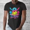8th Birthday Baseball Ice Cream Drip 8 Years Old Girls B-Day Men's V-Neck T-Shirt 8th Birthday Baseball Ice Cream Drip 8 Years Old Girls B-Day Men's V-Neck T-Shirt