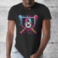 8th Birthday Boys Baseball Ice Cream Drip Boys Baseball Men's V-Neck T-Shirt 8th Birthday Boys Baseball Ice Cream Drip Boys Baseball Men's V-Neck T-Shirt