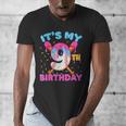 9th Birthday Baseball 9 Year Old Ice Cream Drip Boy Baseball Men's V-Neck T-Shirt 9th Birthday Baseball 9 Year Old Ice Cream Drip Boy Baseball Men's V-Neck T-Shirt