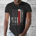 American Flag Baseball Team Baseball Player Baseball Men's V-Neck T-Shirt