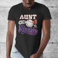 Aunt Rookie Of Year 1st Birthday Baseball Theme Matching Men's V-Neck T-Shirt Aunt Rookie Of Year 1st Birthday Baseball Theme Matching Men's V-Neck T-Shirt