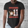 Awesome Since 2015 11 Year Old Boys Bday Baseball Theme Men's V-Neck T-Shirt Awesome Since 2015 11 Year Old Boys Bday Baseball Theme Men's V-Neck T-Shirt