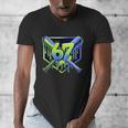 Awesome 67 Baseball Drip Effect Baseball 6-7 Meme Graphic Men's V-Neck T-Shirt Awesome 67 Baseball Drip Effect Baseball 6-7 Meme Graphic Men's V-Neck T-Shirt